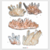 Gemeine Steine-Geologie-Bild von Quarzkristallen Aufkleber (Blatt)