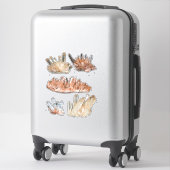 Gemeine Steine-Geologie-Bild von Quarzkristallen Aufkleber (Koffer)