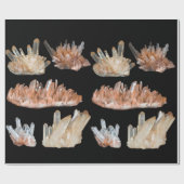 Gemeine Steine-Geologie-Bild von Quarzkristallen Geschenkpapier (Flach)