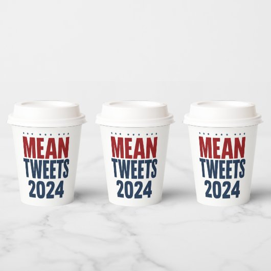 Gemeine Tweete 2024 Funny Election Trump Pappbecher (Multi)