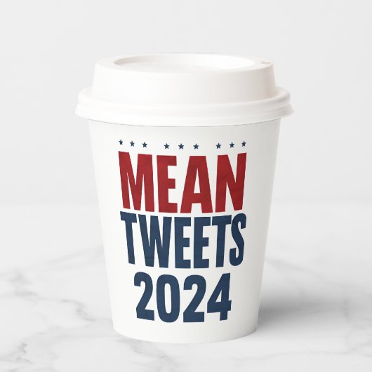Gemeine Tweete 2024 Funny Election Trump Pappbecher (Vorderseite)