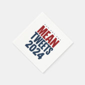 Gemeine Tweete 2024 Funny Election Trump Serviette (Ecke)