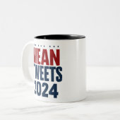 Gemeine Tweete 2024 Funny Election Trump Zweifarbige Tasse (Vorderseite Links)