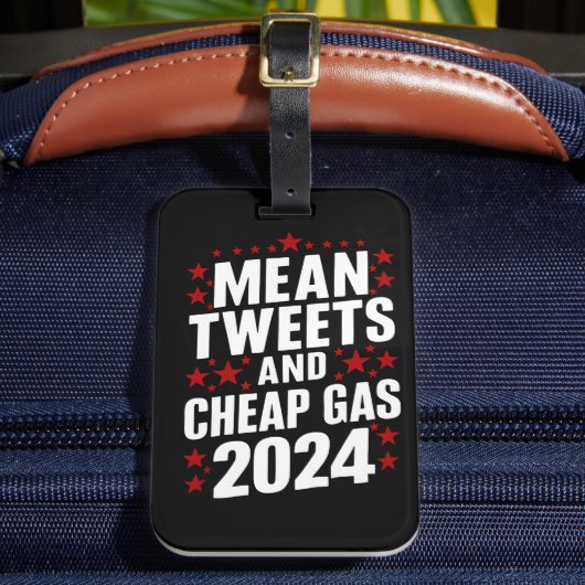 Gemeine Tweetenden und billiges Gas Donald Trump 2 Gepäckanhänger (Vorderseite Insitu 2)