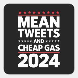 Gemeine Tweetetet und günstige Gaspreise für 2024 Quadratischer Aufkleber