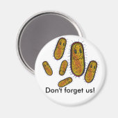 Gemeiner Bakterienkartoon Magnet (Vorderseite/Rückseite)