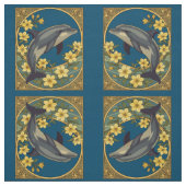 Gemeiner Bottlenose-Delphin mit Gelbjasmin Stoff (Muster)