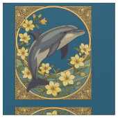 Gemeiner Bottlenose-Delphin mit Gelbjasmin Stoff (Nahaufnahme)