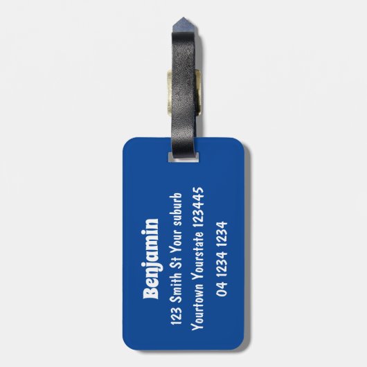 Gemeiner Cartoon-Abbildung Gepäckanhänger (Rückseite vertikal)