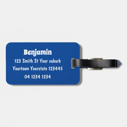 Gemeiner Cartoon-Abbildung Gepäckanhänger (Rückseite horizontal)