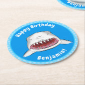 Gemeiner Cartoon-Abbildung Runder Pappuntersetzer (Angewinkelt)