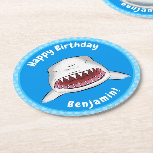 Gemeiner Cartoon-Abbildung Runder Pappuntersetzer (Angewinkelt)