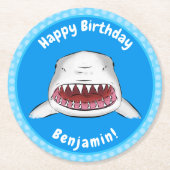 Gemeiner Cartoon-Abbildung Runder Pappuntersetzer (Vorderseite)