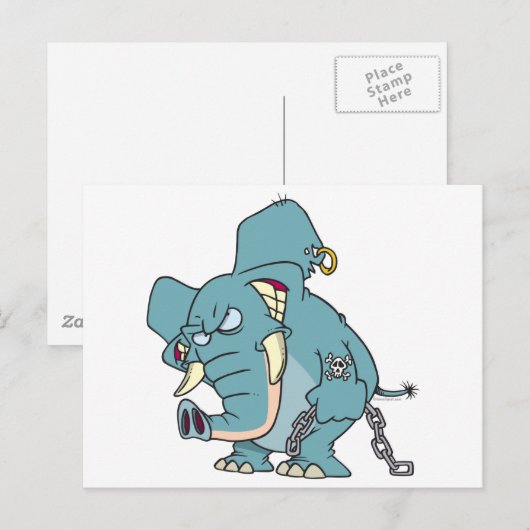 gemeiner Cartoon Postkarte (Vorne/Hinten)