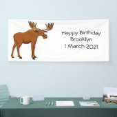 Gemeiner Elch-Cartoon Banner (Messe)