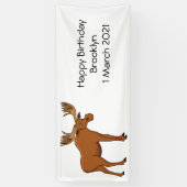 Gemeiner Elch-Cartoon Banner (Vertikal)