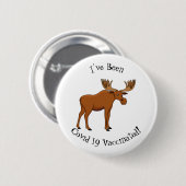 Gemeiner Elch-Cartoon Button (Vorne & Hinten)