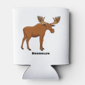 Gemeiner Elch-Cartoon Dosenkühler (Rückseite)