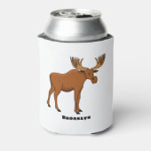 Gemeiner Elch-Cartoon Dosenkühler (Kanne Rückseite)