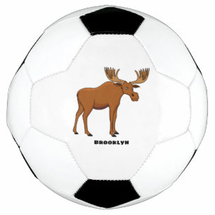 Gemeiner Elch-Cartoon Fußball