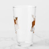 Gemeiner Elch-Cartoon Glas (Links)
