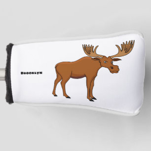 Gemeiner Elch-Cartoon Golf Headcover