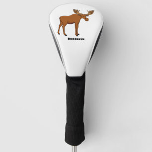 Gemeiner Elch-Cartoon Golf Headcover
