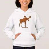 Gemeiner Elch-Cartoon Hoodie (Vorderseite)