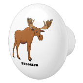 Gemeiner Elch-Cartoon Keramikknauf (Rechts)