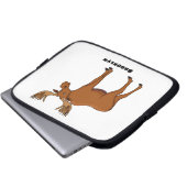 Gemeiner Elch-Cartoon Laptopschutzhülle (Vorne Knopf)