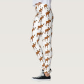 Gemeiner Elch-Cartoon Leggings (Links)