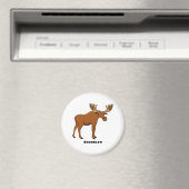Gemeiner Elch-Cartoon Magnet (In Situ (Geschirrspüler))