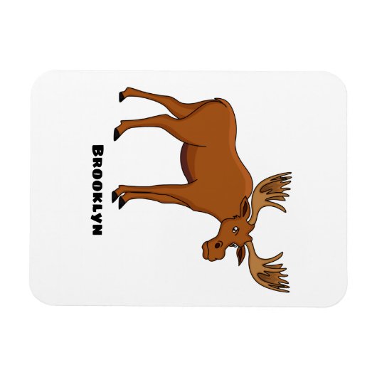 Gemeiner Elch-Cartoon Magnet (Horizontal)