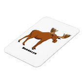 Gemeiner Elch-Cartoon Magnet (Linke Seite)