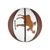 Gemeiner Elch-Cartoon Mini Basketball (Vertikal)
