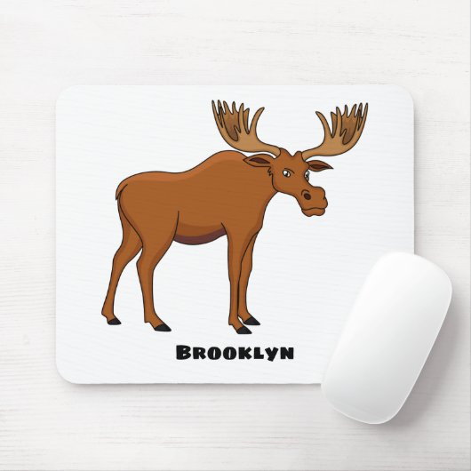 Gemeiner Elch-Cartoon Mousepad (Mit Mouse)