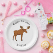Gemeiner Elch-Cartoon Pappteller (Party)