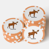Gemeiner Elch-Cartoon Pokerchips (Stapel)