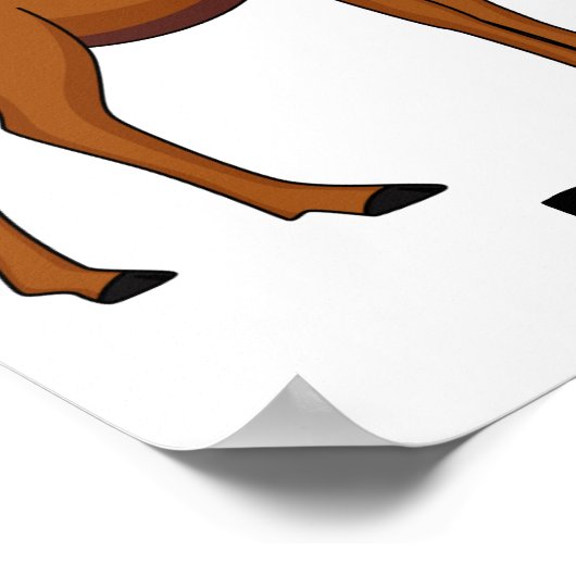 Gemeiner Elch-Cartoon Poster (Ecke)