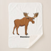 Gemeiner Elch-Cartoon Sherpadecke (Vorderseite)