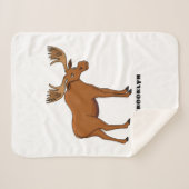 Gemeiner Elch-Cartoon Sherpadecke (Vorderseite (Horizontal))
