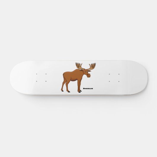 Gemeiner Elch-Cartoon Skateboard (Horizontal)