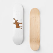 Gemeiner Elch-Cartoon Skateboard (Vorderseite)