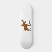 Gemeiner Elch-Cartoon Skateboard (Vorne)