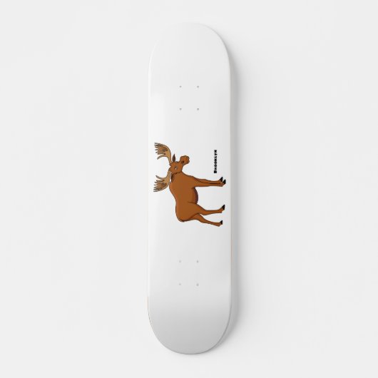 Gemeiner Elch-Cartoon Skateboard (Vorne)