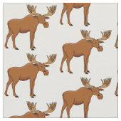 Gemeiner Elch-Cartoon Stoff (Nahaufnahme)