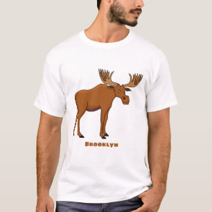 Gemeiner Elch-Cartoon T-Shirt
