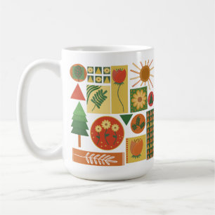 Gemeiner geometrischer Garten   Pflanze Lovers Kaffeetasse