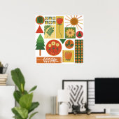 Gemeiner geometrischer Garten | Pflanze Lovers Poster (Heimbüro)