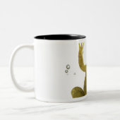 gemeiner grüner Frosch Zweifarbige Tasse (Links)